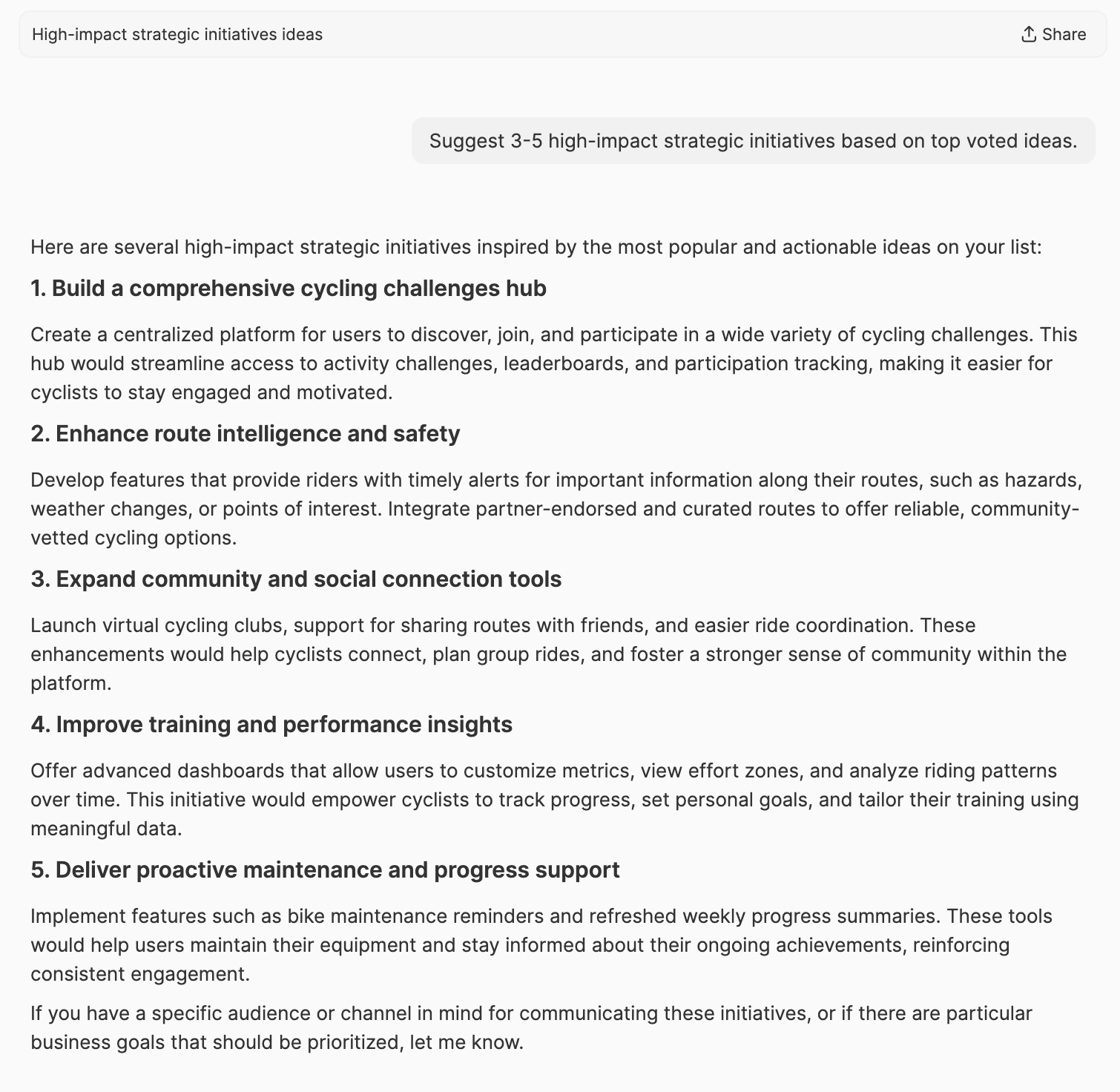 Determine where to invest next based on customer feedback