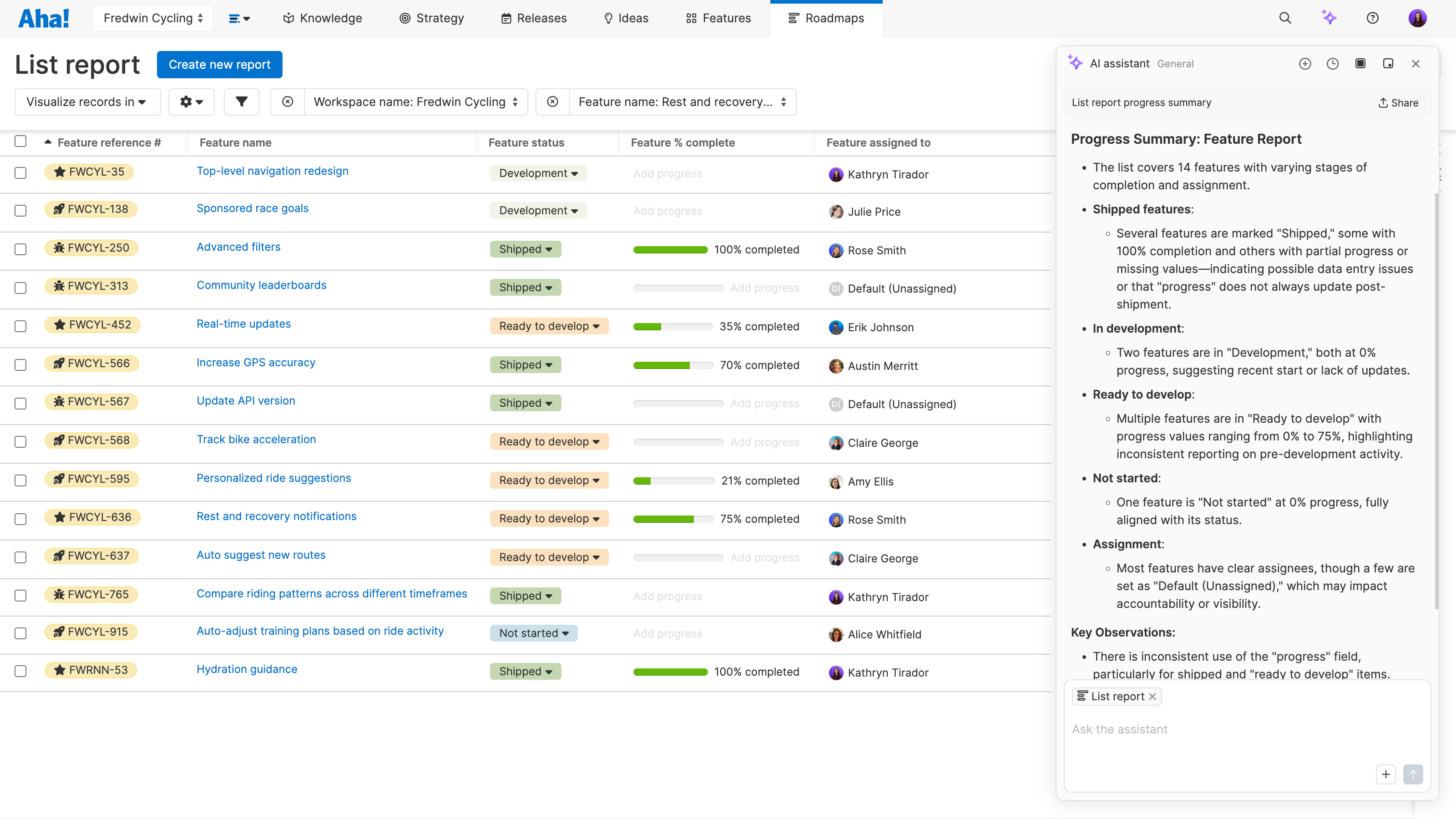 Create a concise summary of product reports
